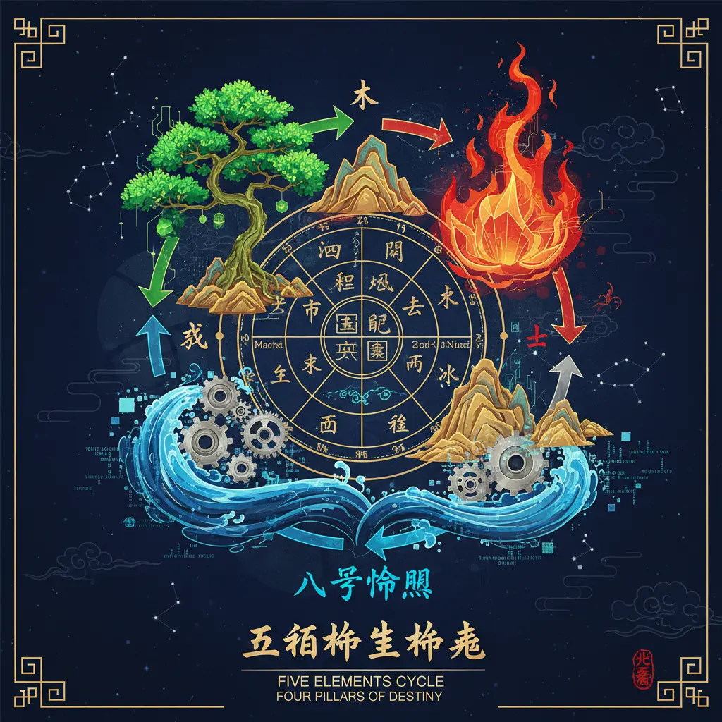 八字命盤 - 五行相生相剋